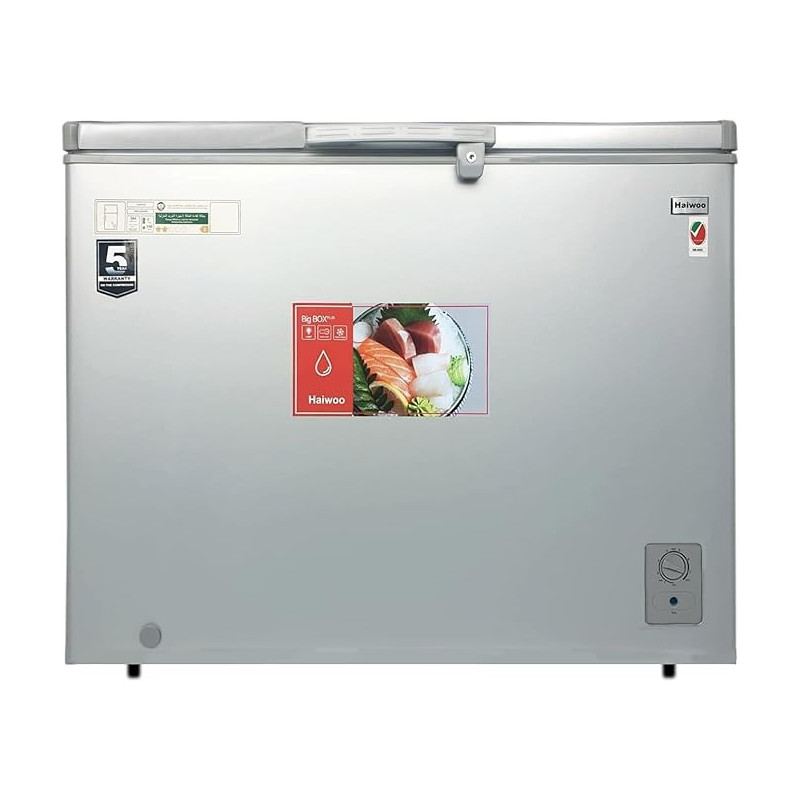 Haiwoo 250 Liter Chest Freezer With Inner Glass Door Elite Series, CFC Free R600A, Voltage Ac 220-240V, HDF-250WB