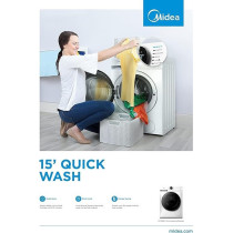 Midea 10KG Front Load Smart Washing Machine With Lunar Dial, Fully Automatic Washer With Wide Door, Child Lock, Steam Care, Wi-Fi Connectivity, Multi Colour