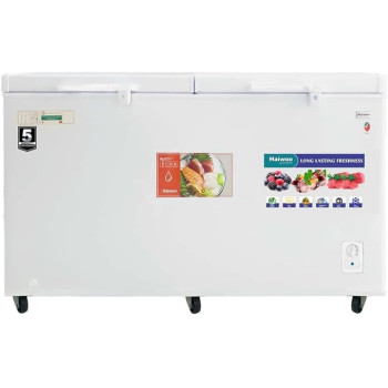 Haiwoo 650L HDF - 650 WB Double Door Two Storage Basket Chest Freezer, CFC Free, White Colour
