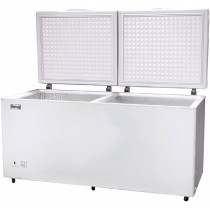 Haiwoo 650L HDF - 650 WB Double Door Two Storage Basket Chest Freezer, CFC Free, White Colour