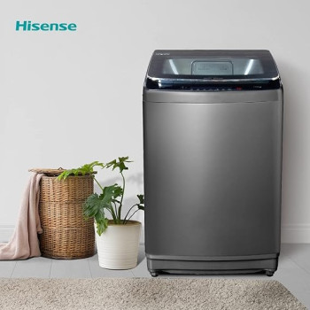 Hisense Top Loading Washing Machine, 18KG Capacity, WTY1802T, Silver Colour