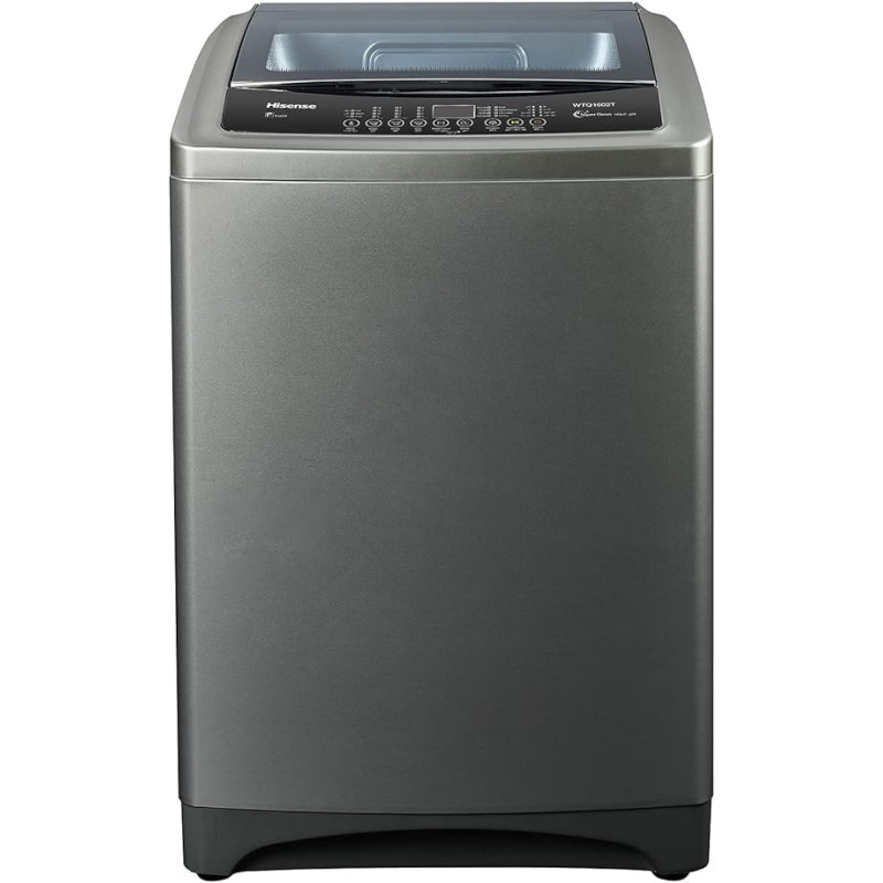 Hisense Top Loading Washing Machine, 8 KG, Titanium Colour - WTJD802T