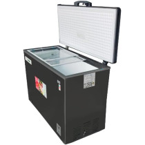 Haiwoo 250 Litre Chest Freezer, Super Freezer Elite Series With Inner Glass, Storage Basket, HDF250WBG, Gray Colour