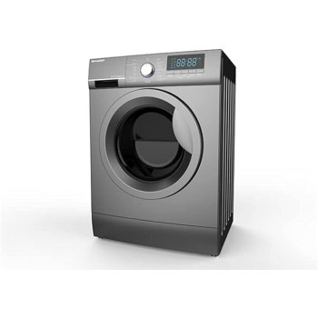 Sharp 9KG 1200RPM With Inbuilt Heater Front Loading Fully Automatic Washing Machine, Digital Display 27 Wash Programs, Premium Metallic Grey ES - FE912Dlz - S