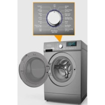 Sharp 9KG 1200RPM With Inbuilt Heater Front Loading Fully Automatic Washing Machine, Digital Display 27 Wash Programs, Premium Metallic Grey ES - FE912Dlz - S