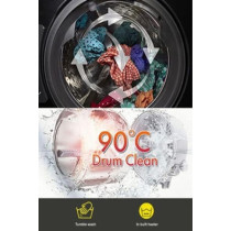 Sharp 9KG 1200RPM With Inbuilt Heater Front Loading Fully Automatic Washing Machine, Digital Display 27 Wash Programs, Premium Metallic Grey ES - FE912Dlz - S