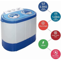 Nobel Twin Tub Semi Auto Washer White 3 Kg Twin Tub Nwm300