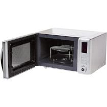 Black+Decker 800W 23 Liter Combination Microwave Oven With Grill, Silver Colour - MZ2310PG