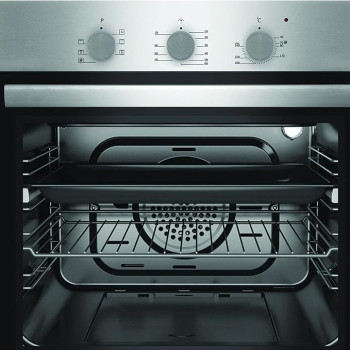 Nobel Builtin - Ovens Stainless Steel 60CM Electric Tempered Black Glass Door Mechanical Turkey NBI61080