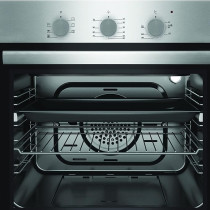 Nobel Builtin - Ovens Stainless Steel 60CM Electric Tempered Black Glass Door Mechanical Turkey NBI61080