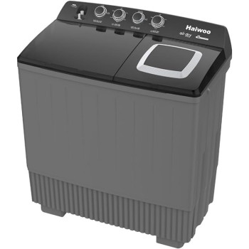 Haiwoo 20KG Twin Tub Semi Automatic Washing Machine 12KG Spin, Gray Colour, Mechanical Wash Timer, Intuitive Control Durabl Aluminium Spin Motor