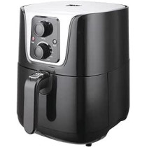 Nobel Air Fryer 3L Basket And 4L Drawer With Detachable Non-Stick Drawer And Frying Basket With Led Light, Auto Shut Off Feature And Plastic Body With Stainless Steel 1300W NAF4000, Black Colour