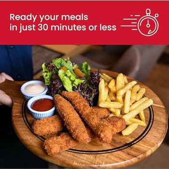 Nobel Air Fryer 3L Basket And 4L Drawer With Detachable Non-Stick Drawer And Frying Basket With Led Light, Auto Shut Off Feature And Plastic Body With Stainless Steel 1300W NAF4000, Black Colour