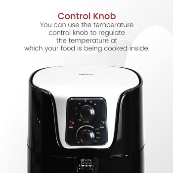 Nobel Air Fryer 3L Basket And 4L Drawer With Detachable Non-Stick Drawer And Frying Basket With Led Light, Auto Shut Off Feature And Plastic Body With Stainless Steel 1300W NAF4000, Black Colour