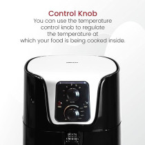 Nobel Air Fryer 3L Basket And 4L Drawer With Detachable Non-Stick Drawer And Frying Basket With Led Light, Auto Shut Off Feature And Plastic Body With Stainless Steel 1300W NAF4000, Black Colour