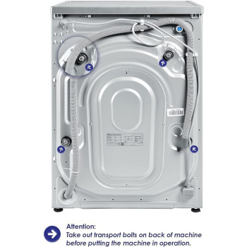 Super General 8 KG Front Loading Washing Machine SGW - 8400 -Crms, 1400 RPM Washer, Energy-Efficient Front-Loader, Silver Colour