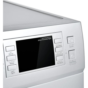 Super General 8 KG Front Loading Washing Machine SGW - 8400 -Crms, 1400 RPM Washer, Energy-Efficient Front-Loader, Silver Colour