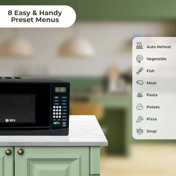 SPJ Microwave Oven 28L, 900W With 10 Power Levels, Digital Microwave, 99 Minutes Timer, Grill 1000W, Easy To Use, MWBLU-28L005