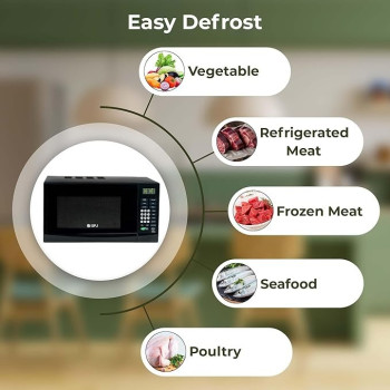 SPJ Microwave Oven 28L, 900W With 10 Power Levels, Digital Microwave, 99 Minutes Timer, Grill 1000W, Easy To Use, MWBLU-28L005