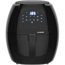 Khind Air Fryer - 7.7L Capacity, 1800W Power, 10 Preset Menus, Digital Display And Touch Control, Low Fat Cooking Up To 80 Percentage, Removable Basket And Pot, Black Colour