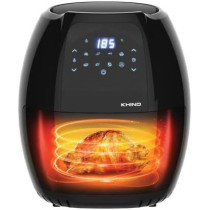 Khind Air Fryer - 7.7L Capacity, 1800W Power, 10 Preset Menus, Digital Display And Touch Control, Low Fat Cooking Up To 80 Percentage, Removable Basket And Pot, Black Colour