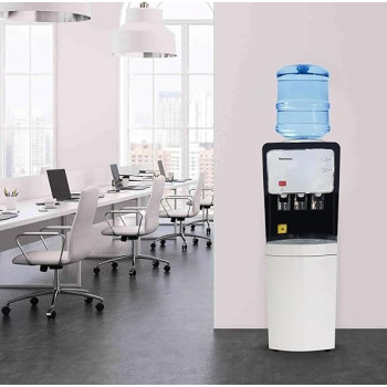 Haiwoo Water Dispenser 3 Tap Hot / Normal / Cold, Refrigerant R134A, Compresser Cooling With Cabinet, White Colour