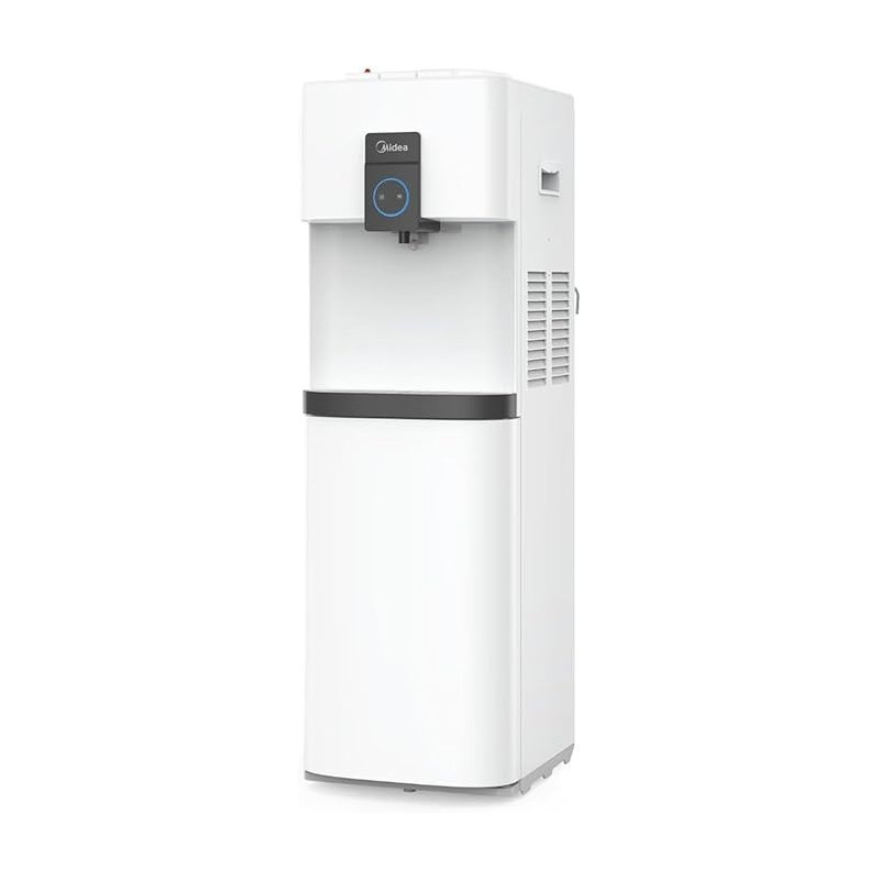 Midea Top Loading Water Dispenser With Bottom Refrigerator, Hot Cold And Ambient Temperature, Child Safety Lock, Best For Home Kitchen Office And Pantry, YL2037SB