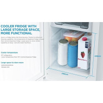 Midea Top Loading Water Dispenser With Bottom Refrigerator, Hot Cold And Ambient Temperature, Child Safety Lock, Best For Home Kitchen Office And Pantry, YL2037SB