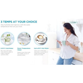 Midea Top Loading Water Dispenser With Bottom Refrigerator, Hot Cold And Ambient Temperature, Child Safety Lock, Best For Home Kitchen Office And Pantry, YL2037SB