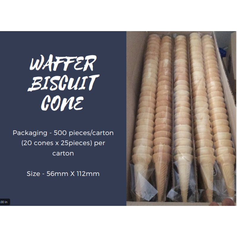 Gelato / HardIce-Cream/ Soft Ice-Cream Waffle Cone -500 Pcs