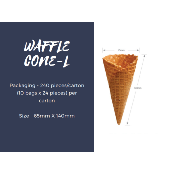 Gelato / HardIce-cream/ Soft Ice-Cream Waffle  Cone -Size L 240 Pcs