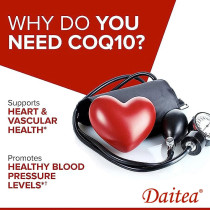 Coenzyme Q10 (CoQ10) Antioxidant for Blood Circulation, Stress, Body Energy and Better Absorption - 120 Softgel Capsules