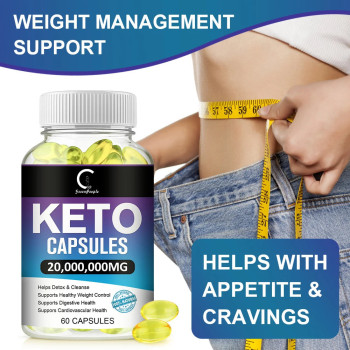 Keto Fat Burning Capsules For Belly Fat, Weight Loss and Digestive Health - 60 Capsules