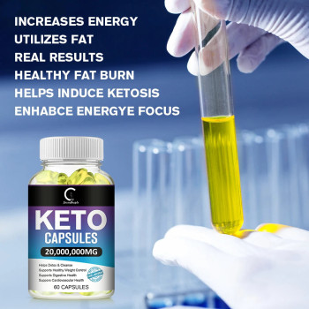 Keto Fat Burning Capsules For Belly Fat, Weight Loss and Digestive Health - 60 Capsules