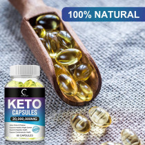 Keto Fat Burning Capsules For Belly Fat, Weight Loss and Digestive Health - 60 Capsules