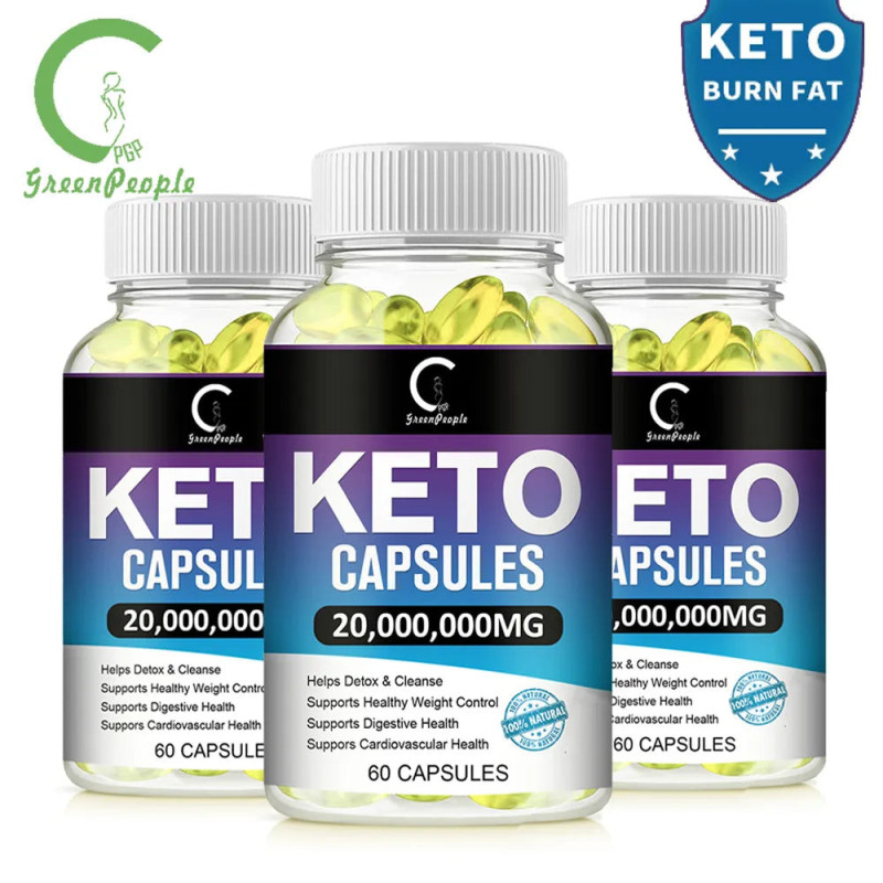 Keto Fat Burning Capsules For Belly Fat, Weight Loss and Digestive Health - 60 Capsules