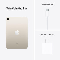 Apple iPad Mini 8.3 Inch 6th Generation, 64GB, WiFi MK7P3 Starlight, 1 Year Warranty