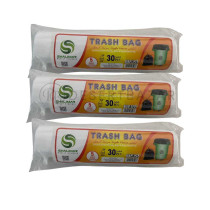 Strong & Leak proof Biodegradable garbage bags White Size -46x52cm, 5 Gallons - 30 Bags x 3 Packs