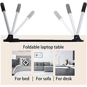 Folding Bed Laptop Table Brown/White 60 x 40cm