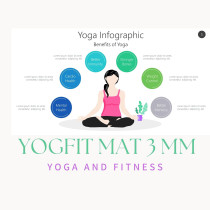 Multi Functional Non Slip Yoga Mat 60 x 15 x 15cm