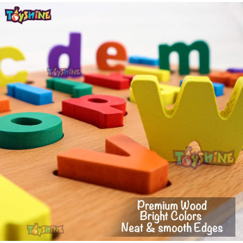Toyshine Wooden English Small Letters Puzzle Toy B07FB4TSV9
