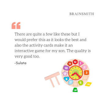 Wooden Shape Sorting Clock Toddlers D 8.4 Inch