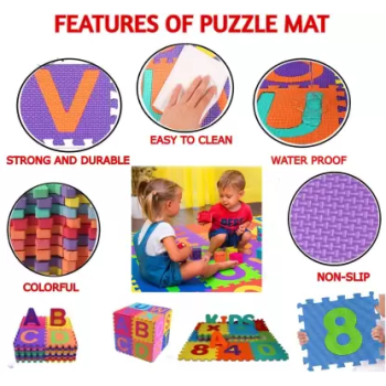Alphabet And Numbers Soft Foam Play Puzzle Mat