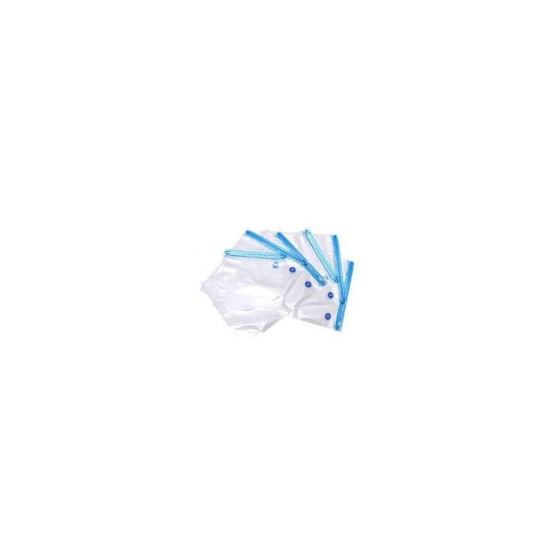 5-Piece Vacuum Storage Food Saver Seal Bag Set Clear/Blue 22 x 34cm
