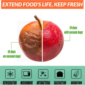 5-Piece Vacuum Storage Food Saver Seal Bag Set Clear/Blue 22 x 34cm