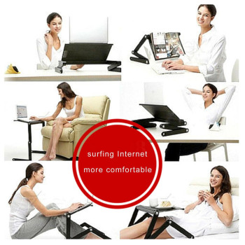 Adjustable Laptop Table Stand Black Colour