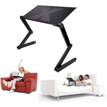 Adjustable Laptop Table Stand Black Colour