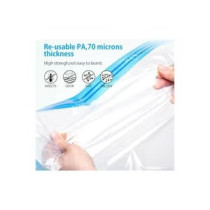 10-Piece Transparent Vacuum Bag Clothes Storage With Hand Pump Clear