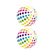 Intex Set Of 2 Jumbo Inflatable Colorful Polka Dot Giant Beach Ball