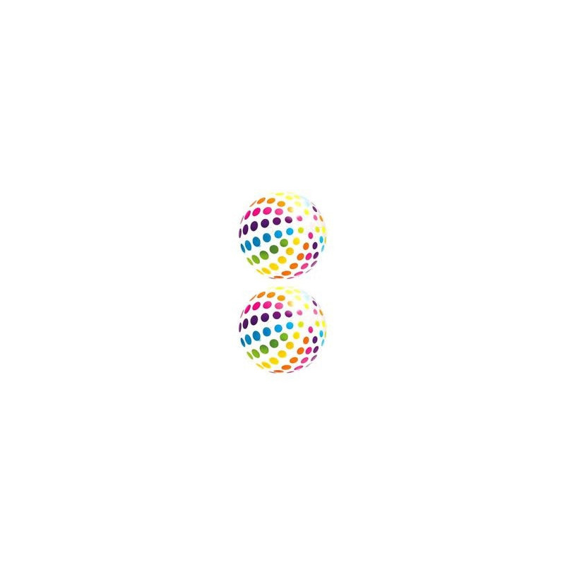 Intex Set Of 2 Jumbo Inflatable Colorful Polka Dot Giant Beach Ball